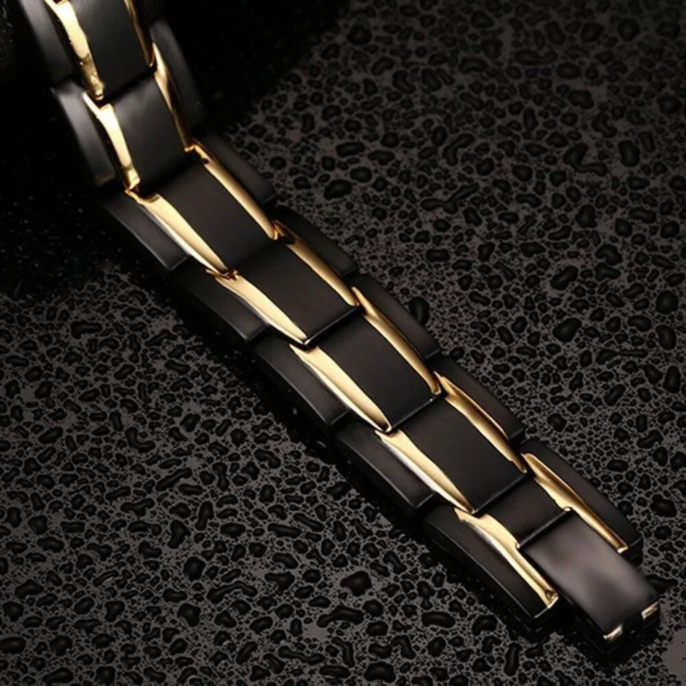 Titanium Magnetic Ion Therapy Lymphatic Health Chain Link Bracelet Weight Loss
